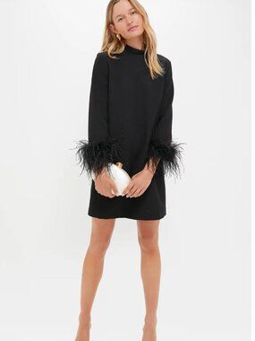 knee length dresses for ladies Tuckernuck Black Velvet Button Leighton Dress Black / M main image 1